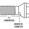 Serie 4 bulloni antifurto per ruote mod. L1 - immagine 3