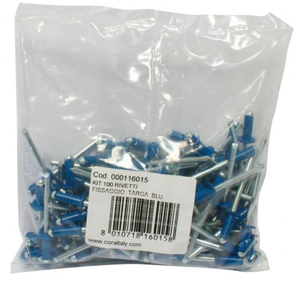 Kit Rivetti Per Targa Auto Cora - 8 Pezzi (7 Blu, 1 Bianco) - Fissaggio Sicuro Per Portatarghe Italiane - Foto 13