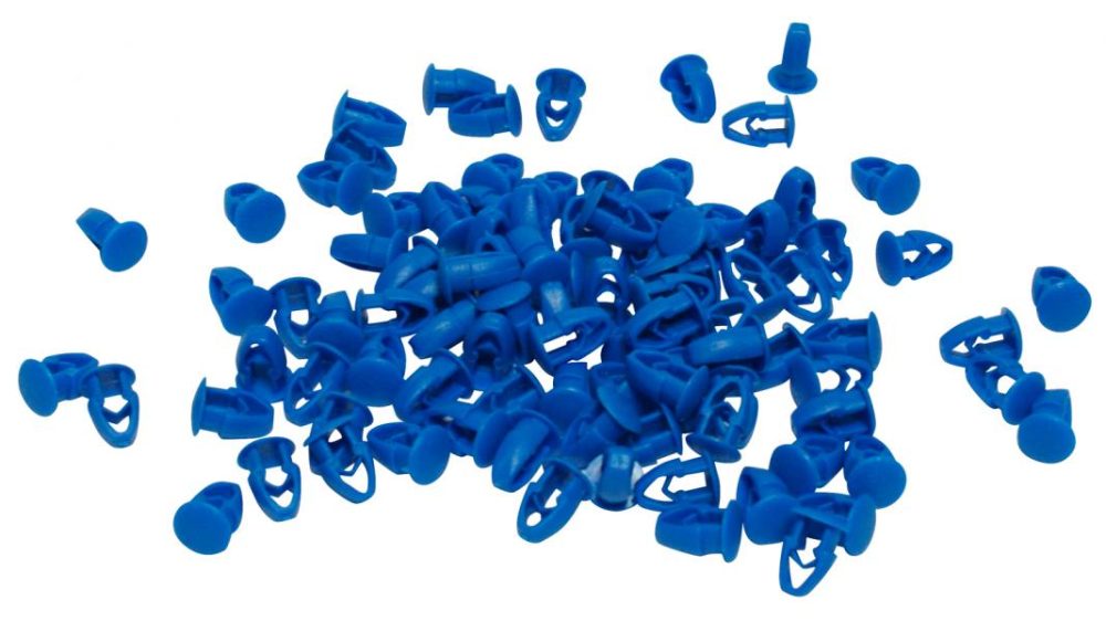 Kit 100 bottoni blu fissaggio targa