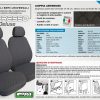Coprisedili anteriori Espresso Deluxe tg. grande tess. cotone trapuntato antracite - immagine 4