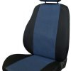 Coprisedili anteriori Fast&Smart tg. speciale tess. misto cotone avio/nero