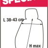 Coprisedili anteriori Fast&Smart tg. speciale tess. misto cotone avio/nero - immagine 3