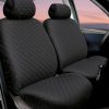 Serie completa coprisedili personalizzati Fiat Panda II 03> 4 posti post. intero tess. cotone trapuntato antracite