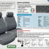 Cora 000129364 Coprisedili anteriori Espresso Sport tg. grande tess. cotone stampato trapuntato grigio - immagine 4