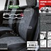 Cora 000129385 Serie completa coprisedili personalizzati Fiat 500L tess. misto cotone mosaico grigio/nero - immagine 2