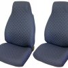 Cora 000129426 Coprisedili anteriori Speedy tg. unica tess. cotone stampato trapuntato avio