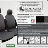 Coprisedili anteriori Centauro tg. universale tess. misto cotone trapuntato grigio/nero - immagine 4