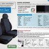 Coprisedili anteriori Fast&Smart tg. grande tess. misto cotone avio/nero - immagine 4